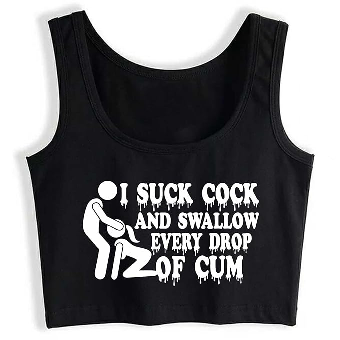 0073 i suck cock and swallow every drop of cum print unisex crop top