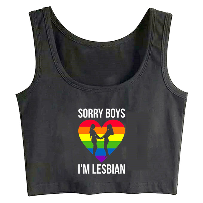 0093-sorry-boys-i-am-lesbian print unisex crop top