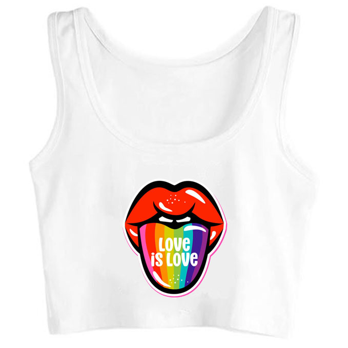 0096-love-is-love print unisex crop top