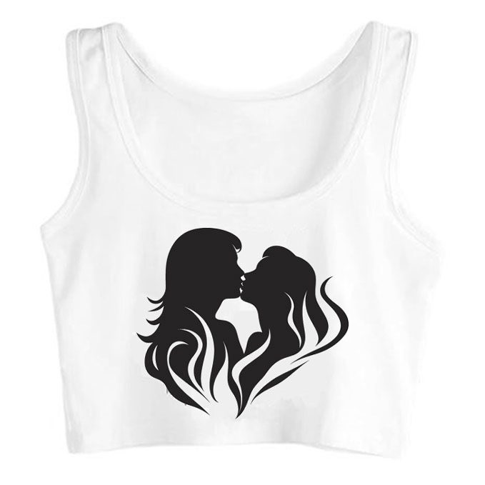 p0001-lesbian-kissing-girls-silhoutte-1 print unisex crop top