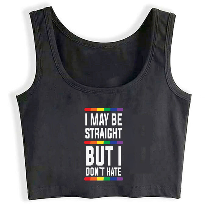 0148-i-may-be-straight-but-i-dont-hate print unisex crop top