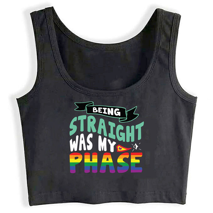0149-being-straight-was-my-phase print unisex crop top