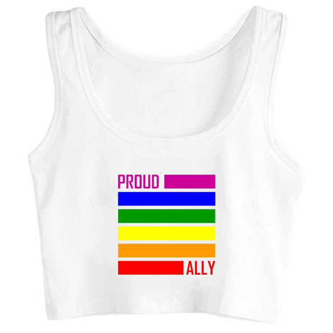 0156-proud-ally print unisex crop top