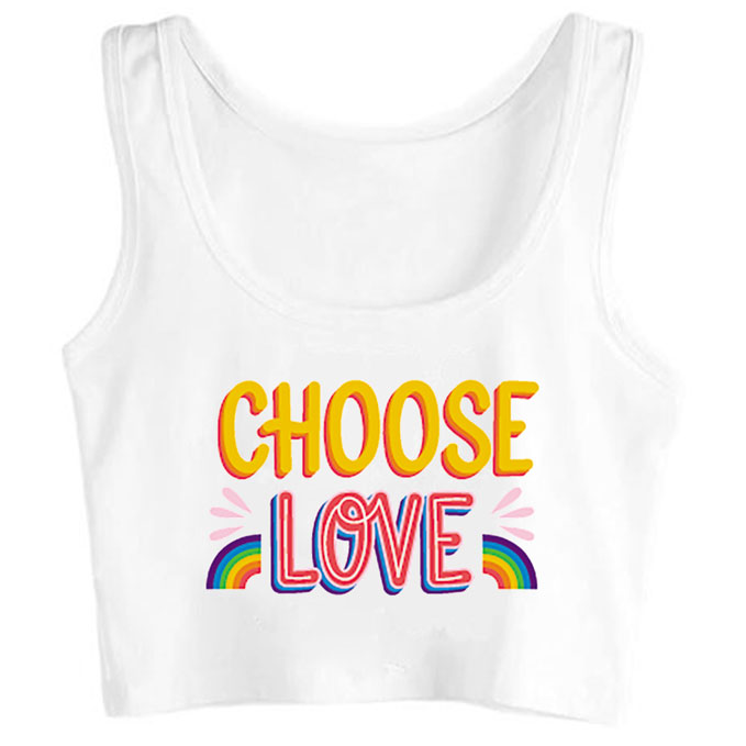 0170-choose-love print unisex crop top