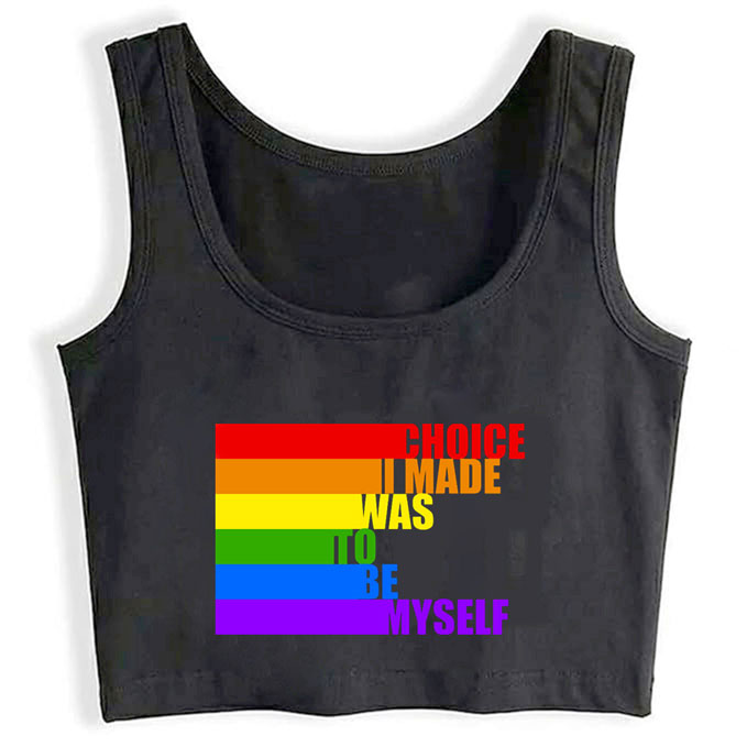 0172-choice-i-made-was-to-be-myself print unisex crop top