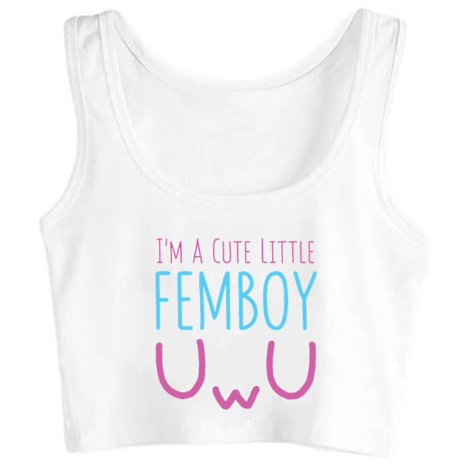 0173-im-a-cute-little-femboy print unisex crop top