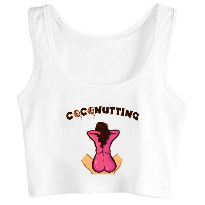 0202-coconutting print unisex crop top