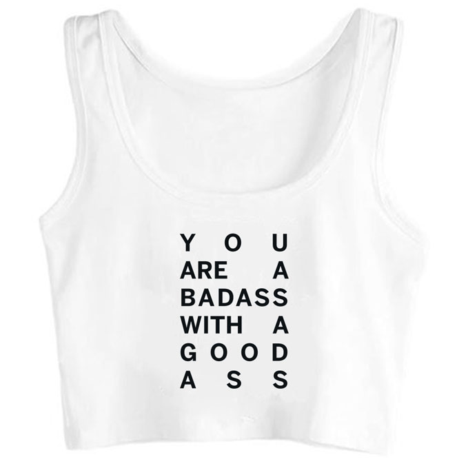 0221-you-are-a-badass-with-a-good-ass print unisex crop top