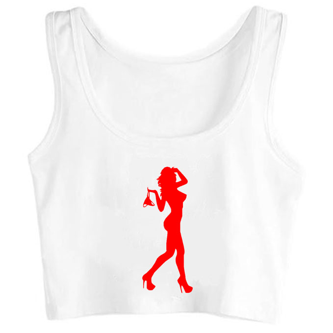0223-nude-woman-in-heels-silhoutte print unisex crop top