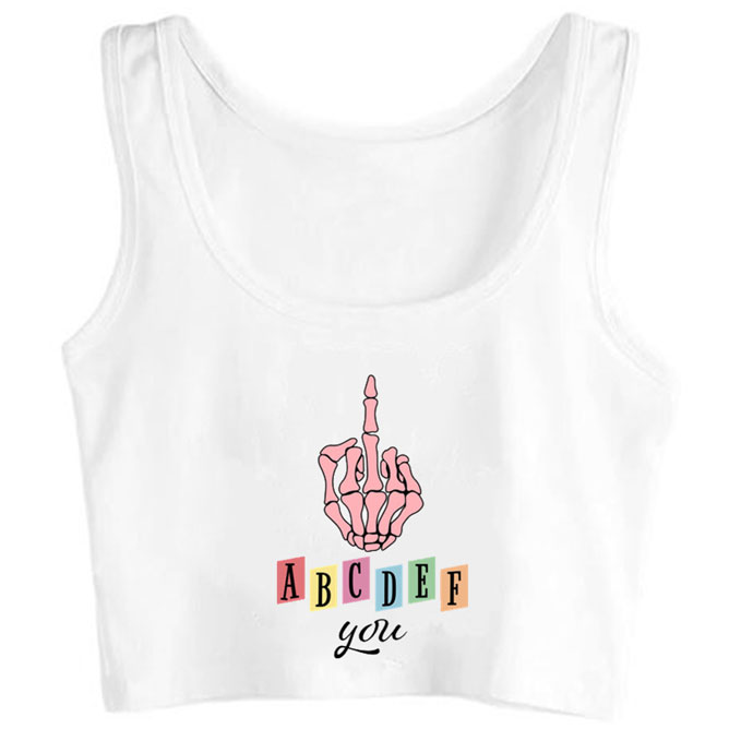 0235-abcdef-you print unisex crop top