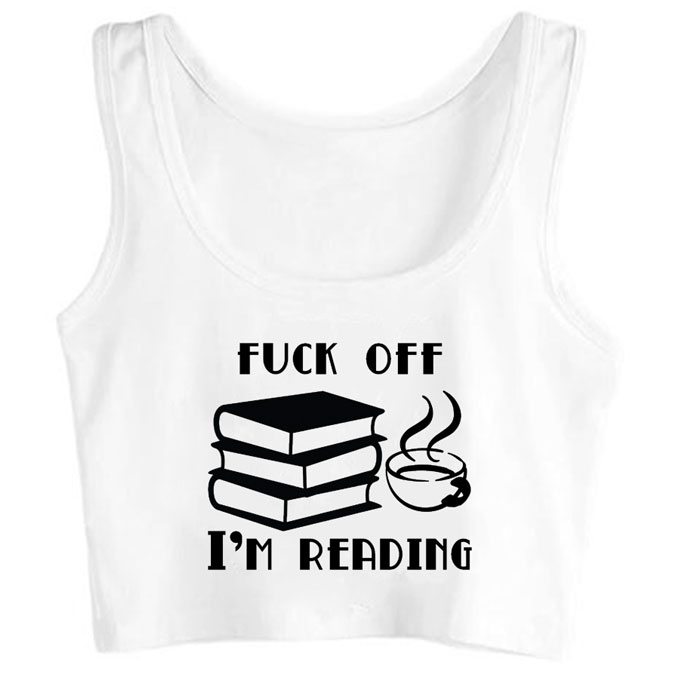 0238-fuck-off-im-reading print unisex crop top