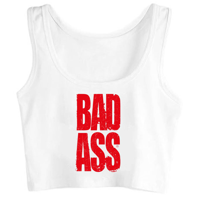 0242-bad-ass print unisex crop top
